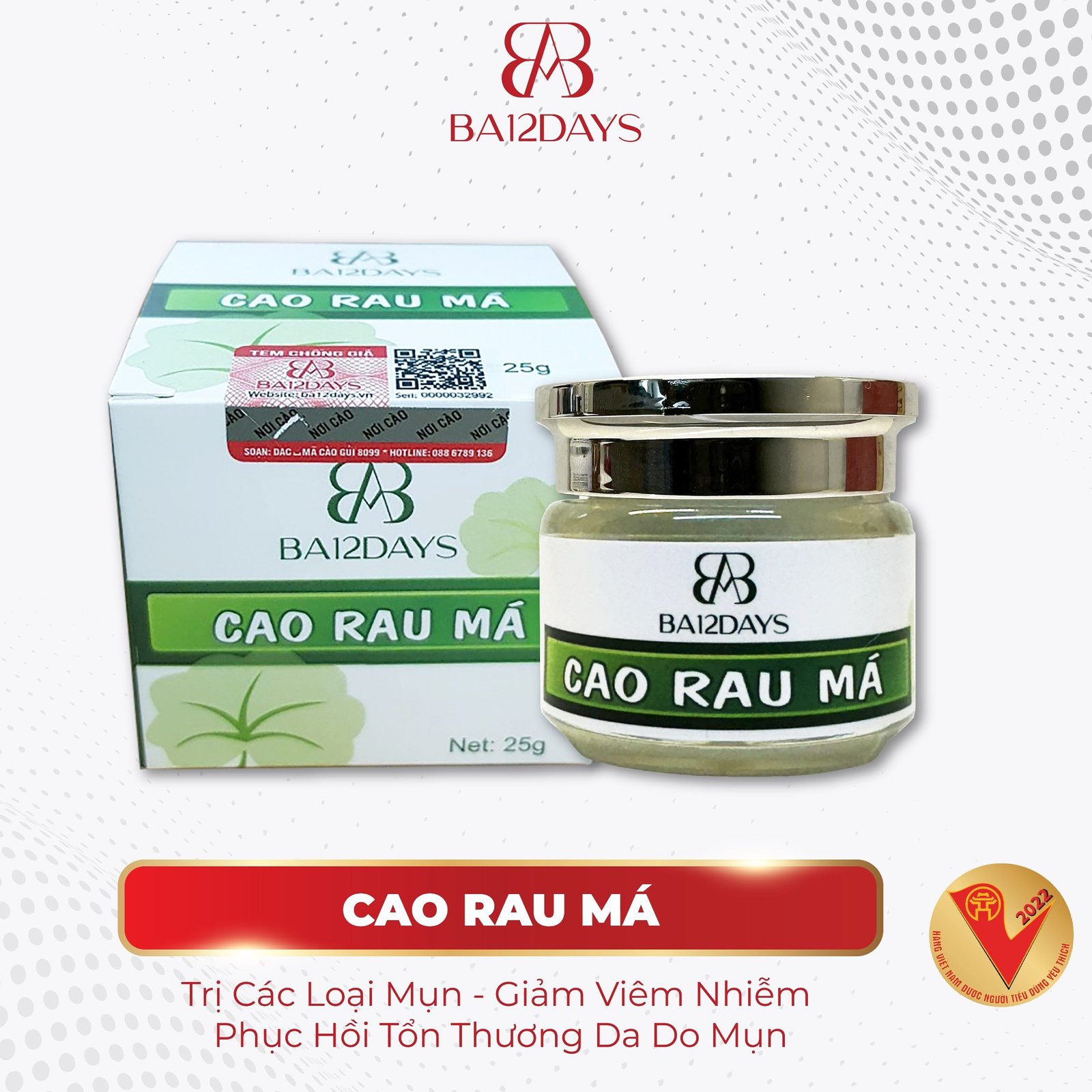 Cao Rau Má Ba12days - Ba12days Cosmetics