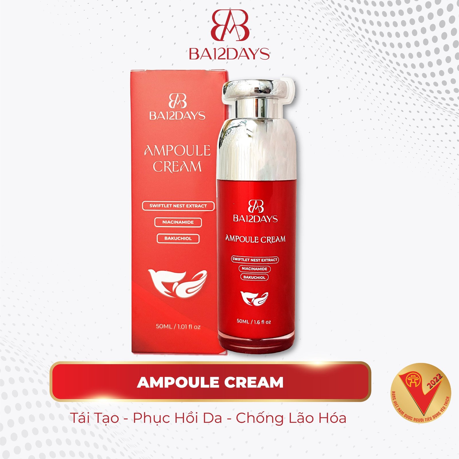 Ampoule Cream - Căng bóng ,trẻ hóa da Ba12days